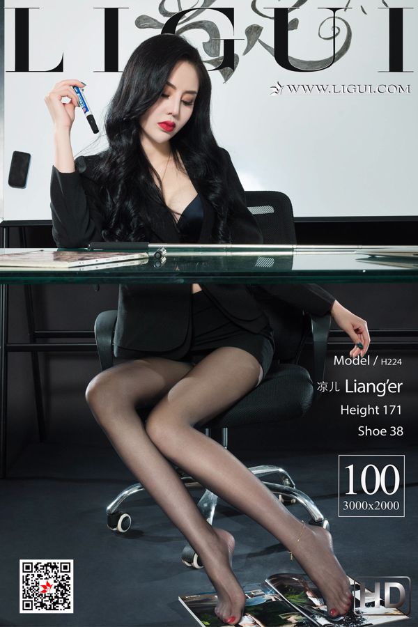 Modelo de perna Lianger "Black Silk OL Sister" [Ligui Ligui] Beleza na Internet