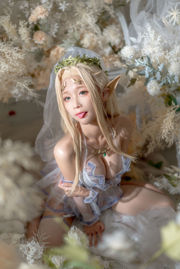 [Ảnh COSER Đỏ Net] Anime Blogger Ngốc Momo - Váy Cưới Yêu Tinh Trắng