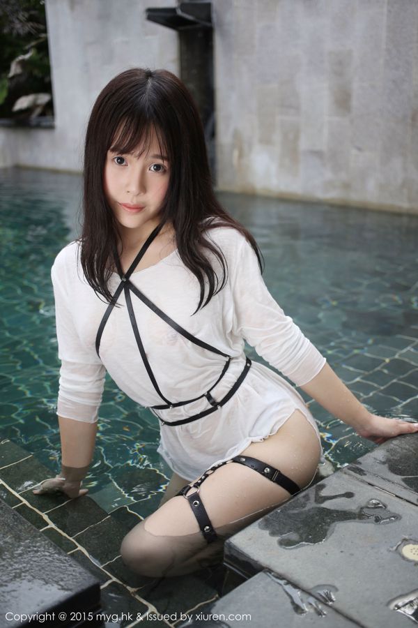 Evelyn「ブラックシルクソックス+スイミングプールウェットボディ」[MyGirl] Vol.170